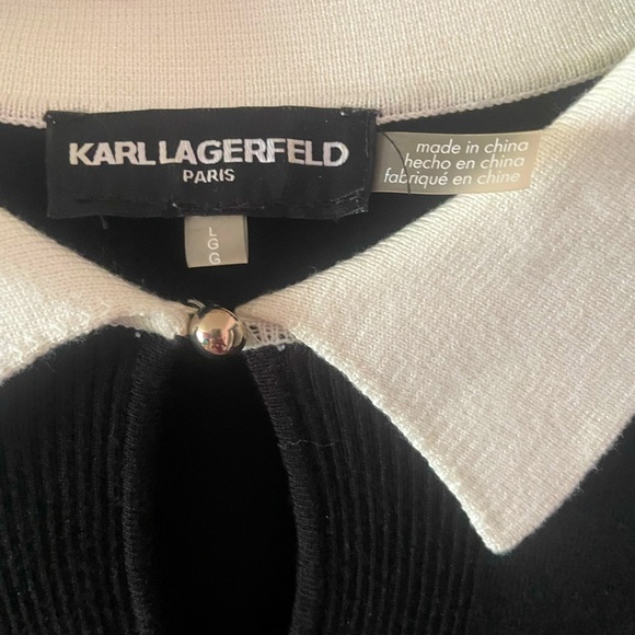 Karl Lagerfeld collared sweater size large - Picture 2 of 5